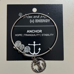Alex and ani silver anchor bracelet